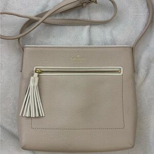 Kate Spade Light Tan Crossbody Bag with Tassel